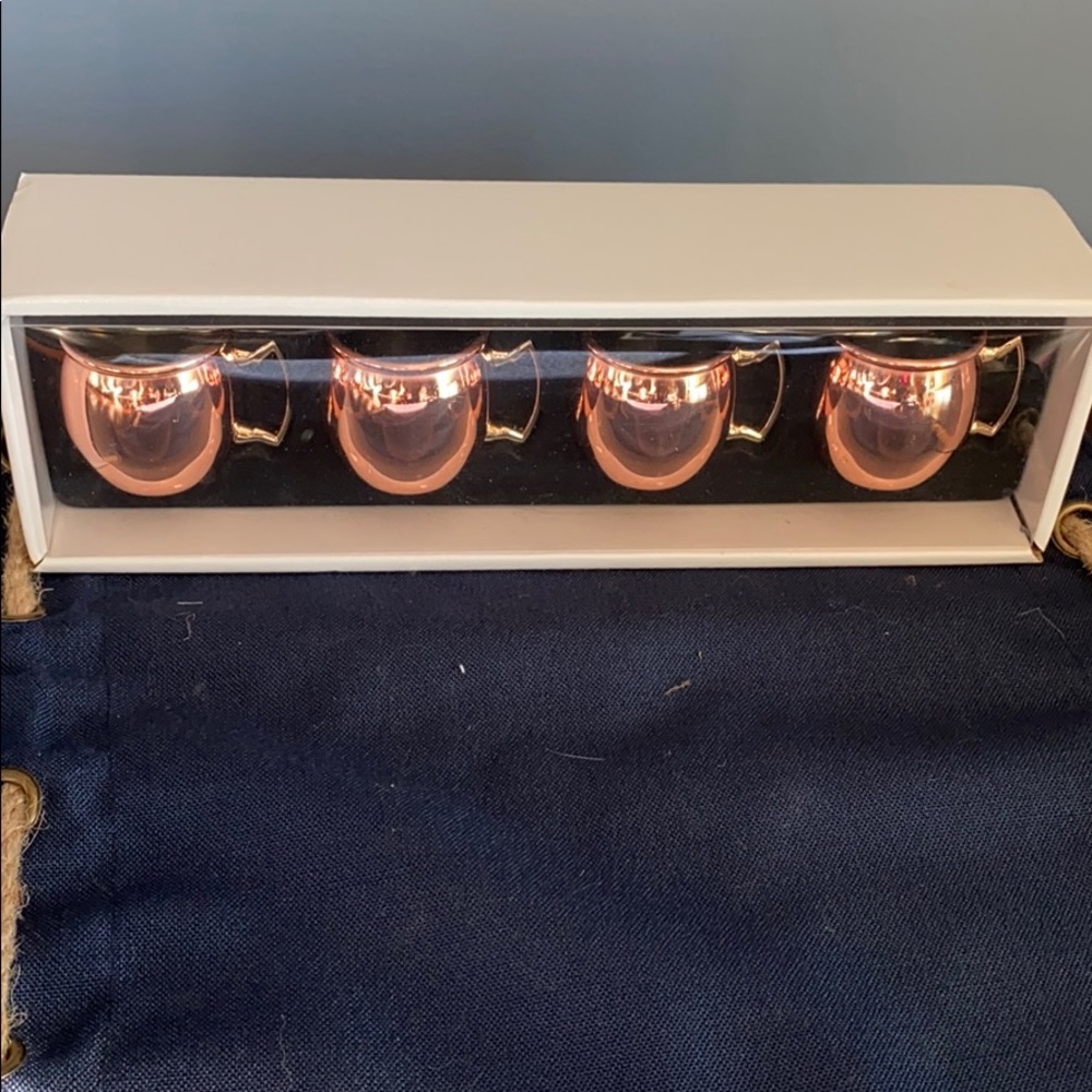 Moscow Mule Shot Mugs (4) in box never used.